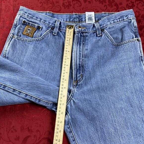 Cinch Jeans Bronze Label Mens 36x30 (34x28") Stone Wash Western Denim Whiskers - Picture 12 of 16